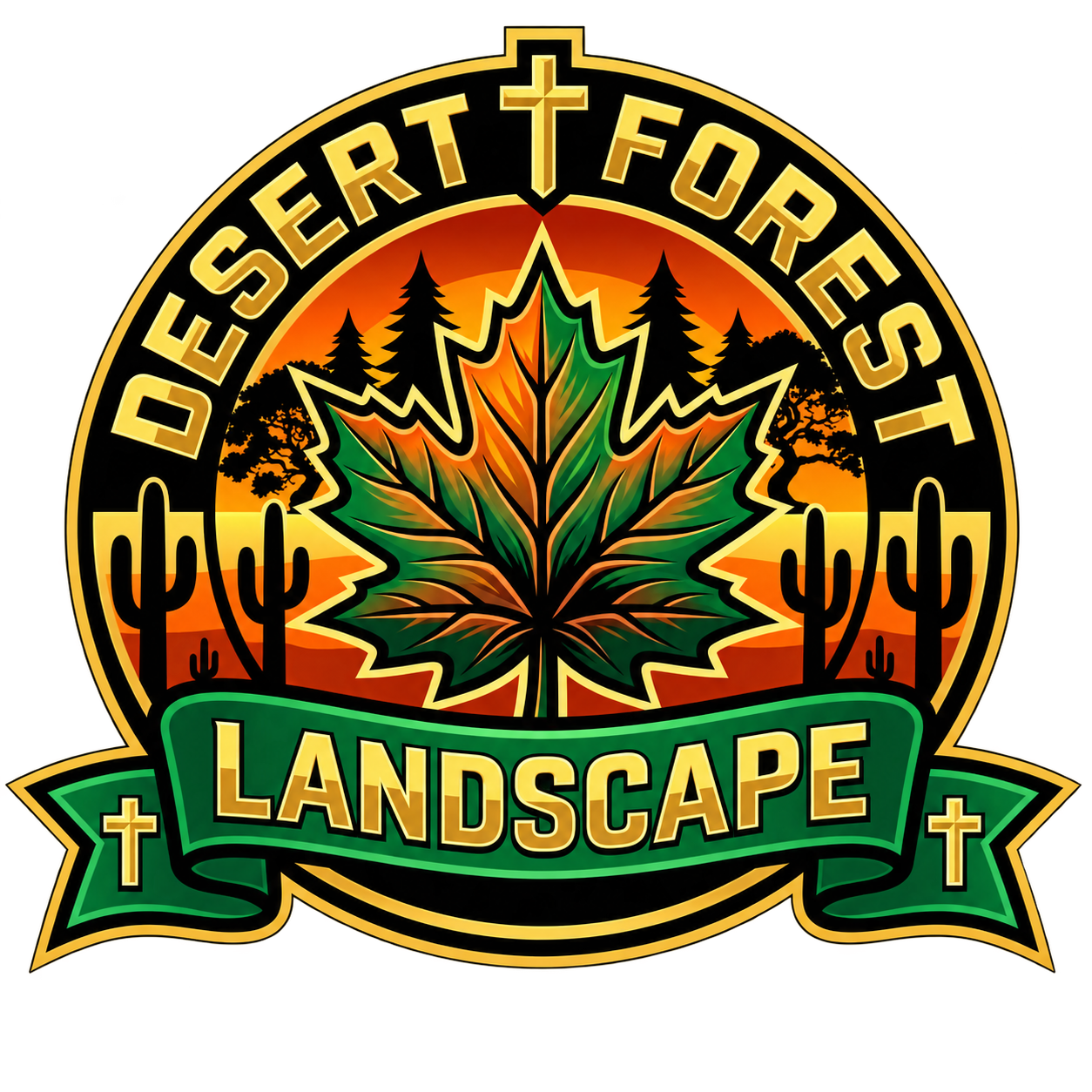 Desert Forest Landscape logo